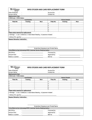 rfid sticker and card replacement form|pinoy rfid sticker replacement.